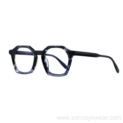 Fashion Design Unisex Bevel Acetate Eyeglasses Frame